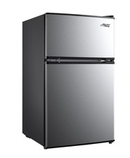3.2 Cu ft Two Door Mini Fridge with Freezer, Stainless Steel, Energy Efficient Refrigerators price