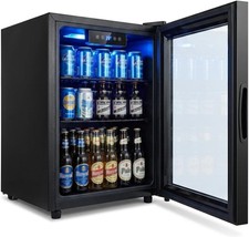 Clickoods Beverage Refrigerator, Mini Fridge with Glass Door Refrigerators price