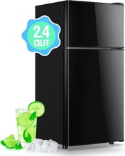 2.4 Cu.Ft Double Door Mini Fridge with Freezer Black Refrigerators price