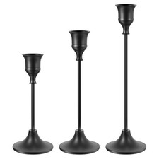 NLBTW Black Candlestick Holders Taper Candle Holders, Set of 3 Vintage Candle S Candle Holder price