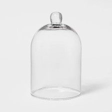 8.8" x 5.4" Glass Cloche Pillar Candle Holder Clear Candle Holder price
