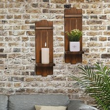 Sconces Wall Decor Set of 2, Wall Candle Holder Rustic Home Decor, Farmhouse ... Candle Holder price