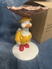 Bath & Body Works Silly Goose Duck with Umbrella 3 Wick Candle Holder Pedestal Candle Holder price