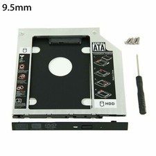 New For CD/DVD-ROM Optical Bay 9.5mm Universal SATA 2nd HDD SSD Hard Drive Caddy CD / DVD Accessories price