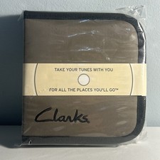 Vintage Rare Clarks Shoe Brand 24 CD/DVD Storage Case Wallet Holder Travel New CD / DVD Accessories price