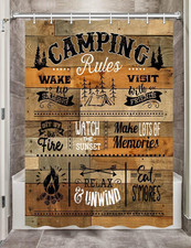 Rustic Farmhouse Camper RV Shower Curtain,Farmhouse Rustic Cabin Rules Shower Cu Shower Cabin price