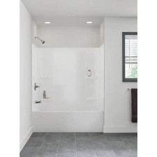Pro-Series 60 In. W X 57 In. H Five Piece Glue up Bathtub Surrounds in High Glos Bathtubs price