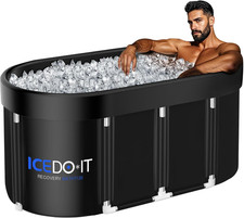 Upgrade 129 Gal XL Large Oval Ice Bath Tub for Athletes, Collapsible Cold Plunge Bathtubs price