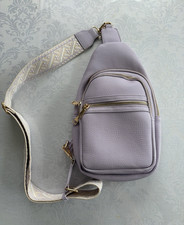 💜Lavender Sling Backpack Crossbody Bag      Vegan Leather Boho Women's Backpack price