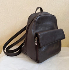 Women’s Brown Pebbled Backpack Purse Zip Closure Front Flap Pocket Lined Women's Backpack price