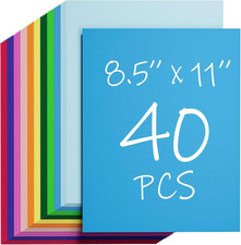 40 Sheets Colored Cardstock Printer Paper 8.5 x 11, 10 Assorted Colors Card Stoc Colored Cardstock & Cardboard price