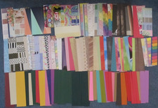 #20 Cardstock & Paper Scraps 120+ Pieces All Sizes Colors Cardmaking Scrapbook Colored Cardstock & Cardboard price