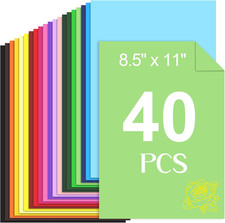 40 Sheets Colored Cardstock - 20 Assorted Colors 8.5"x11" Cardstock Paper,180gsm Colored Cardstock & Cardboard price