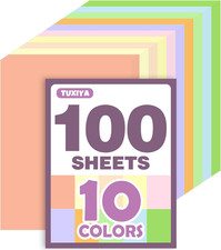 100 Sheets 8.5" X 11" Colored Cardstock,10 Assorted Macaron Colors 150GSM/56LB Colored Cardstock & Cardboard price