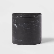 Marble Bath Canister Black Resin Bathroom Accessories, Qtip Jar, Spot Clean Care Bathroom Care Accessories price