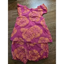 Carters Baby Girls 3 Piece Set Pink Orange Floral Top Bloomer Shorts Bodysuit 9M Baby Bodysuit price