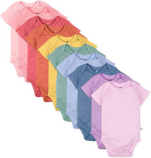 10-Pack Short Sleeve Bodysuits One-Piece 100% Organic Cotton for Infant Baby Boy Baby Bodysuit price