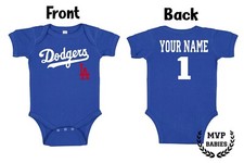 Los Angeles Dodgers Homemade baby bodysuit. Baby Bodysuit price