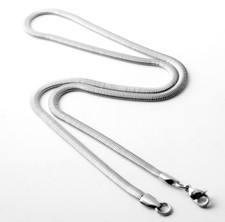 Stainless Steel Silver Flat Snake Herringbone Chain Necklace Women Men 16-24'' Silver Necklace price
