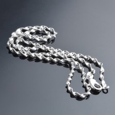 925 Silver Plated 2mm Water Wave Chain Mens Womens Necklace 16" 18" 20" 22" 24" Silver Necklace price