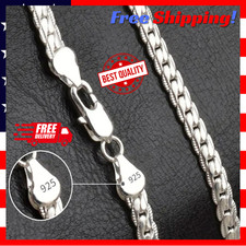 925 Sterling Solid Silver Chain Necklace Jewelry for Women Men Fashion Gift Silver Necklace price