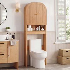 Giratree Arched over the Cabinet with Fluted Doors, 4 Tier Small Bathroom Shelf Bathroom Shelf price