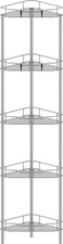 5 Tier Floor Standing Corner Shower Caddy Organizer Shelf with Hooks Bathroom Shelf price