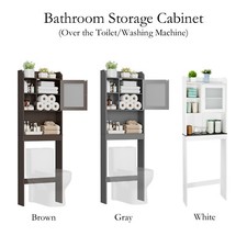 Bathroom Storage Cabinet Over the Toilet with Adjustable Shelf White/Brown/Gray Bathroom Shelf price
