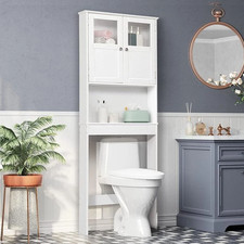 Over The Toilet Storage Cabinet Bathroom Shelf Organizer with Anti-Tip Device Bathroom Shelf price