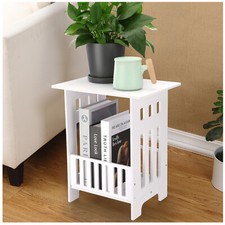 Bedside Table White Stand Bedroom End Modern Nightstand Table Holder US Nightstand price