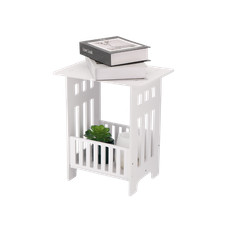 White Bedside End Table Modern Bedroom Nightstand Table Stand Holder for Books a Nightstand price