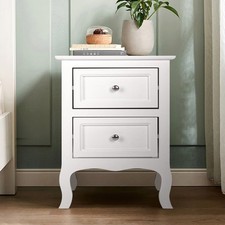 2 Layer End Side Bedside Table Nightstand Organizer with Drawer Storage White Nightstand price