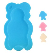KECUCO Baby Bath Cushion Infant Sponge Mat, Toddler & Newborn Bath Pad - Blue Baby Bath Sponge price