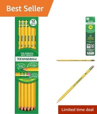 12 Count  Yellow Soft Graphite Pencils with Latex-Free Erasers Wooden Pencil price