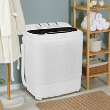 Portable Compact Washer & Dryer with Mini Washing Machine and Spin Dryer, White Washing Machines price