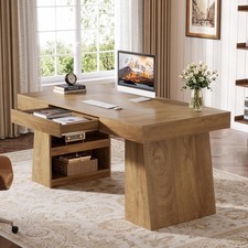 55-Inch Executive Desk with Drawer,Large Office Computer Desk with Storage Shelf Office Computer Desk price