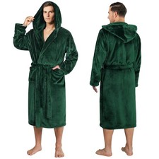 Mens Lightweight Robe Microfiber Fleece Bathrobe Long Soft Spa Bath Male Robe Bathrobe price