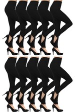 10 Pcs Pack Women Soft Skin Leggings Full Length NWT Two Sizes Black Color Leggings price