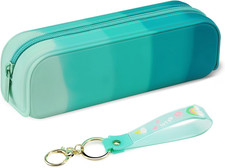 Pencil Case, Small Pencil Pouch with Wristlet, Big Capacity Zipper Portable Sili Pencil Case price