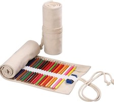 Large Capacity Pen Curtain Canvas Roll Up Pencil Case 36 Slots Pencil Bag Pen... Pencil Case price
