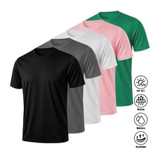 Quick Dry Athletic T-Shirt UPF50+ Moisture Wicking Crew Neck Short Sleeve Men's Shirt price