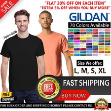 Gildan Mens G500 Premium Short Sleeve Heavy Cotton Plain Blank Casual T-Shirt Men's Shirt price