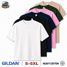 Gildan Heavy Cotton 5000 T-Shirt 3 & 5 Pack Men's Plain Crew Neck Cotton Tee Men's Shirt price
