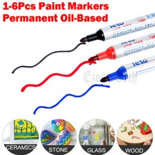 1-6Pcs Waterproof Permanent Paint Marker Pen Car Tire Letter Rubber Metal Marker Pen price