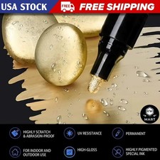 1-5pcs Chrome Pen Marker Waterproof Paint Repair Gold Silver 2mm Nib - NEW Marker Pen price