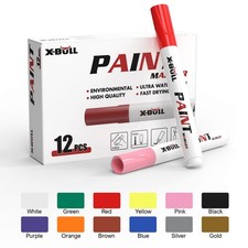 12Pcs Waterproof Permanent Paint Marker Pen For Car Tyre Tire Tread Rubber Metal Marker Pen price