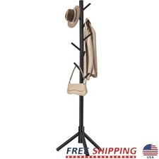 Wooden Coat Rack Adjustable Height 8 Hooks Freestanding Entryway Bedroom Office Office Coat Rack price