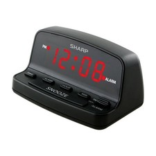 SHARP DIGITAL ALARM CLOCK Loud Alarm Snooze Keyboard Controls LED Display Black Alarm Clocks & Radios price