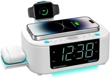 Emerson SmartSet Dual Alarm Clock Radio Bluetooth Speaker Wireless Charging Alarm Clocks & Radios price