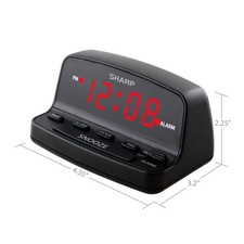 SHARP DIGITAL ALARM CLOCK Loud Alarm Snooze Keyboard Controls LED Display Black Alarm Clocks & Radios price